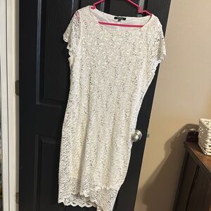 Elegant White Lace Dress